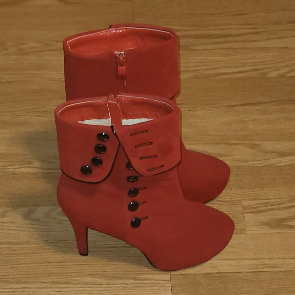 Red Booties (Never Worn)